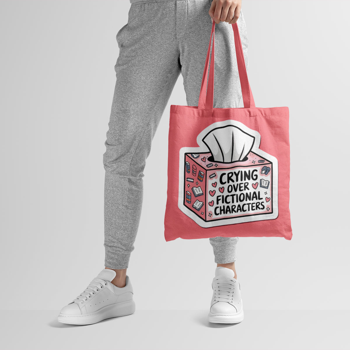 Pink Fictional Feels Illustrated Tote Bag