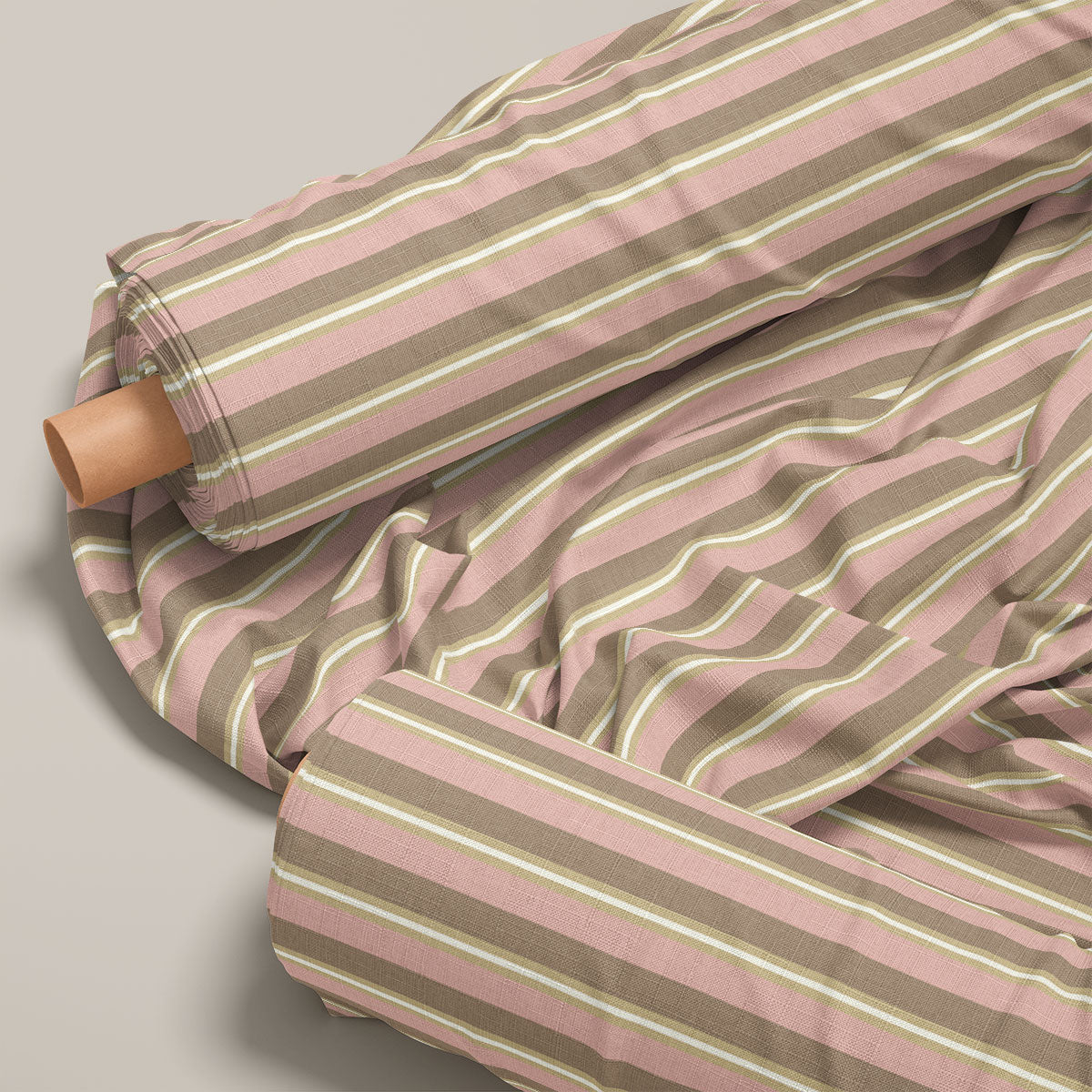Otter Brown Stripes Print