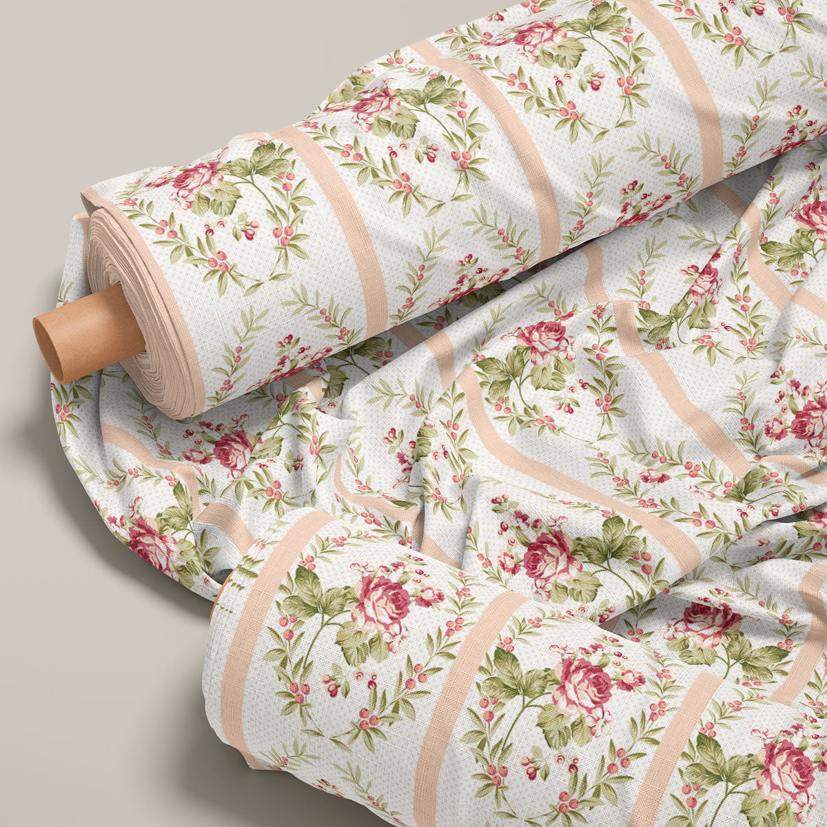 Rosy Brown Roses Floral Print