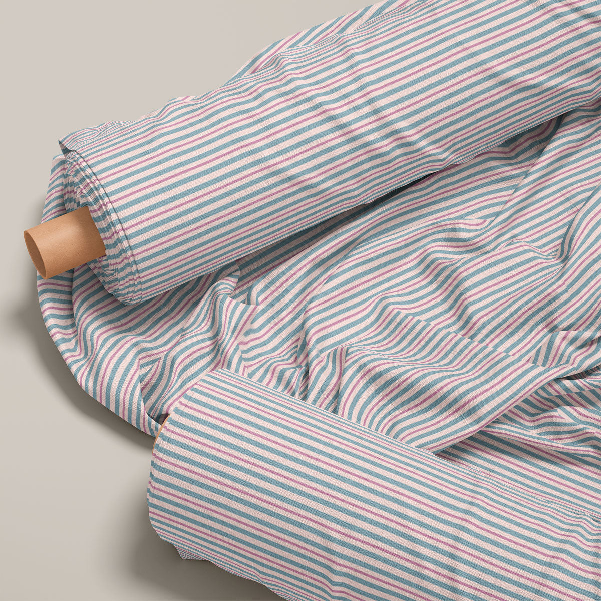 Steel Grey Stripes Print