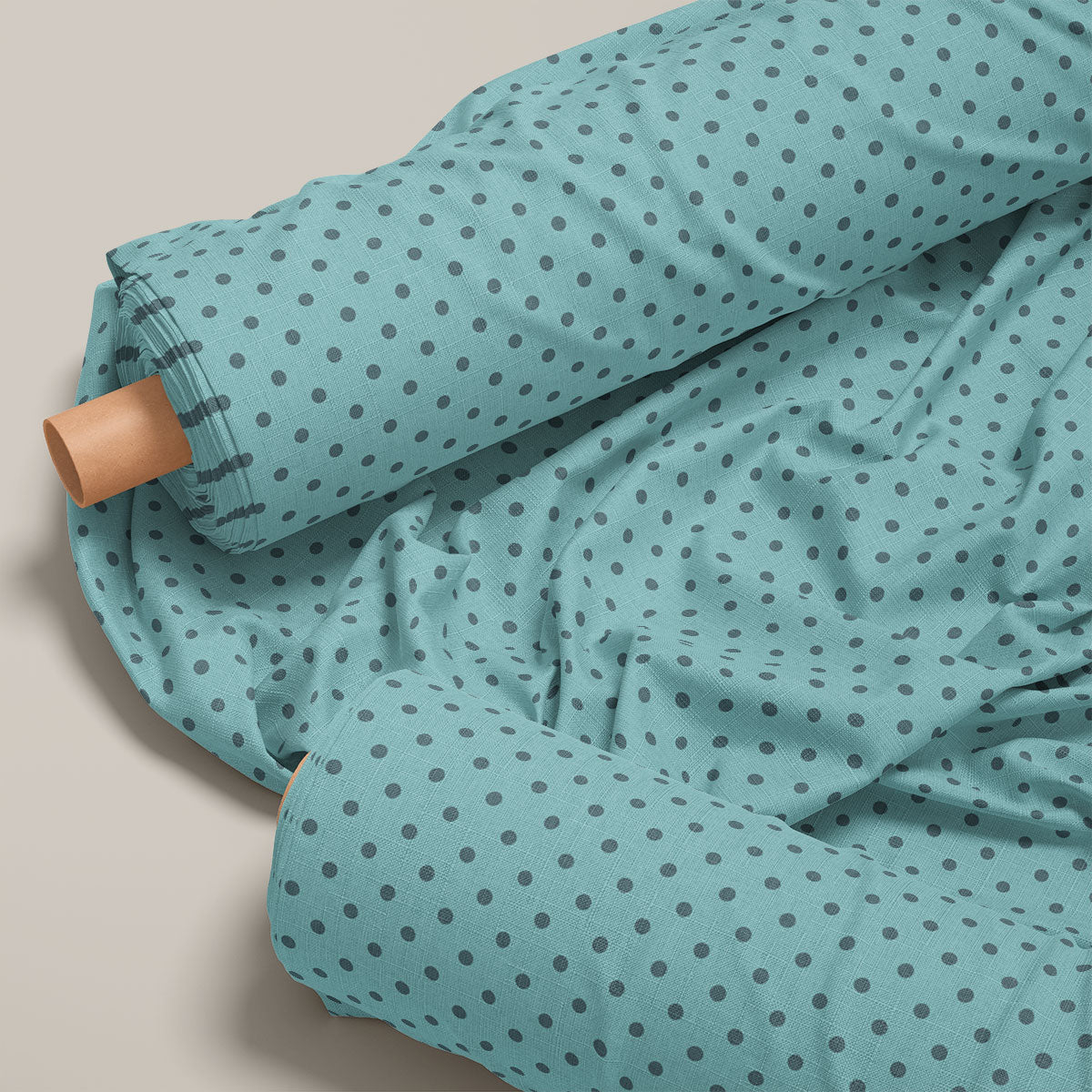 Sea Turtle Green Polka Dots Print