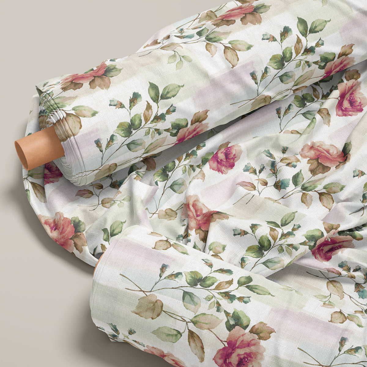 Wisteria Purple Vintage Roses Floral Print