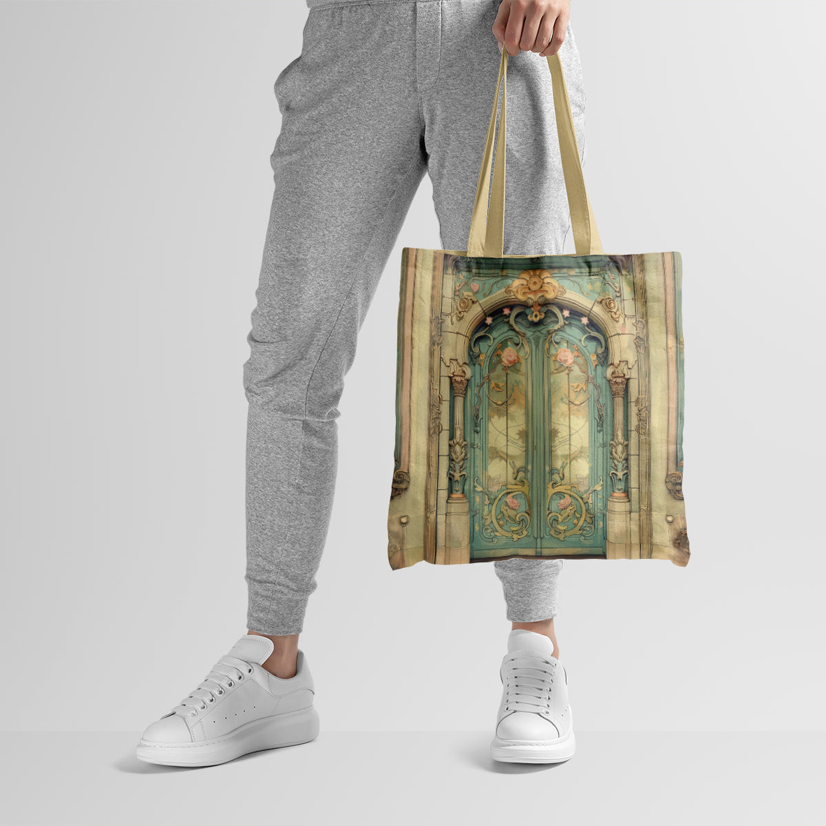 Ornate Pastel Vintage Doorway Art Tote Bag