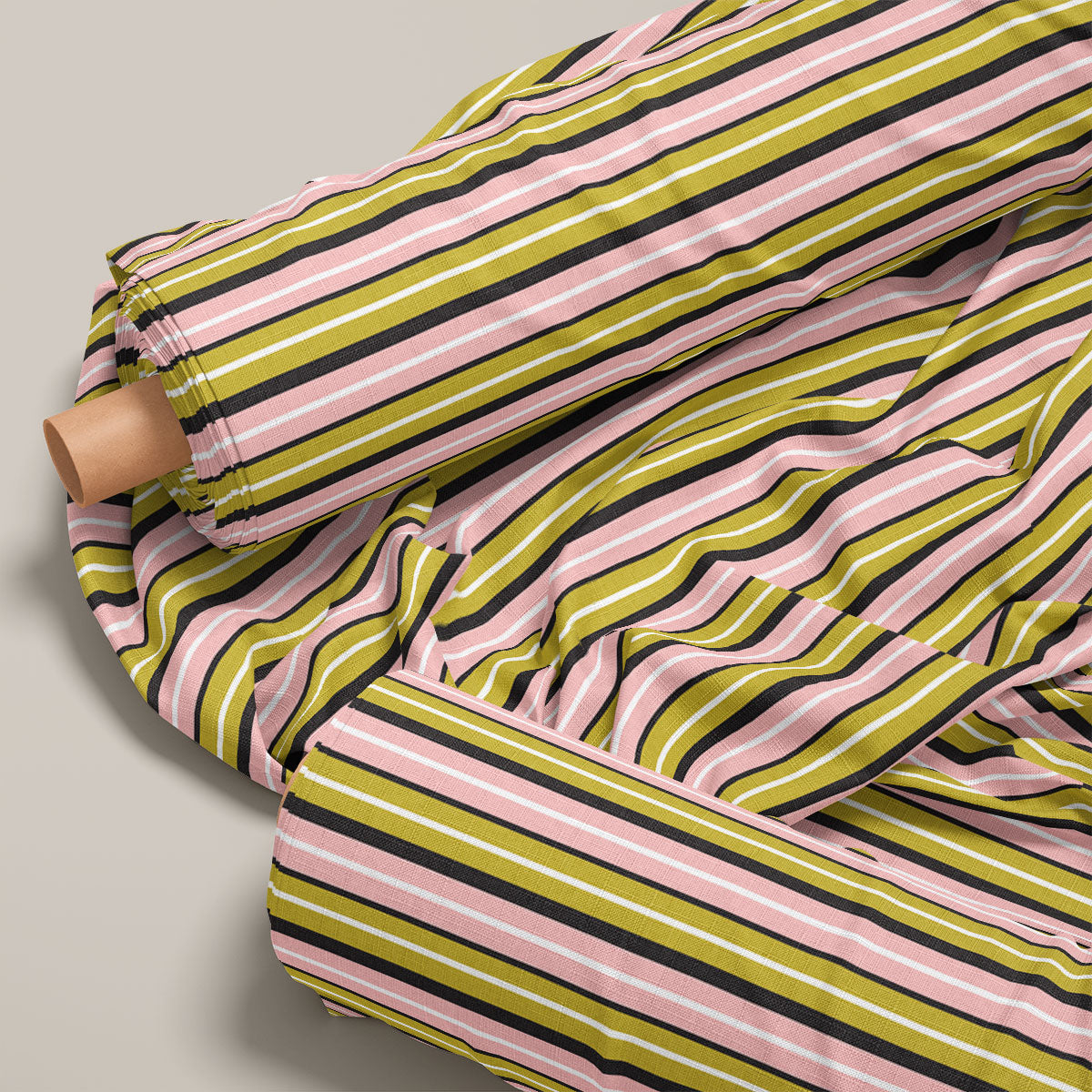 Mustard Stripes Print