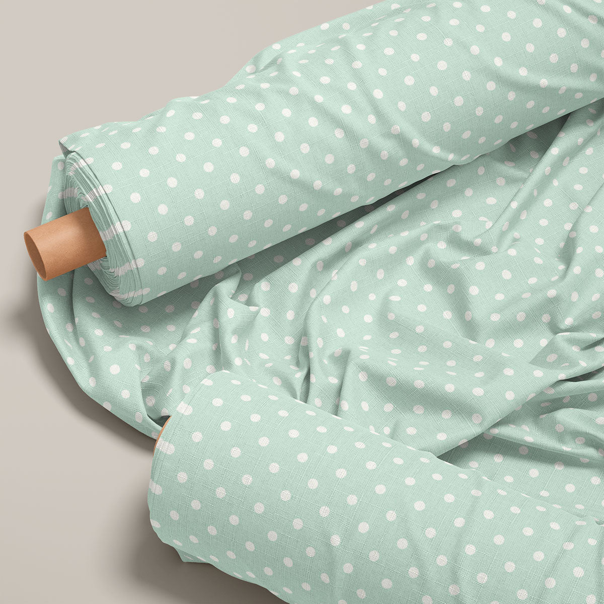 Pixie Green Polka Dots Print