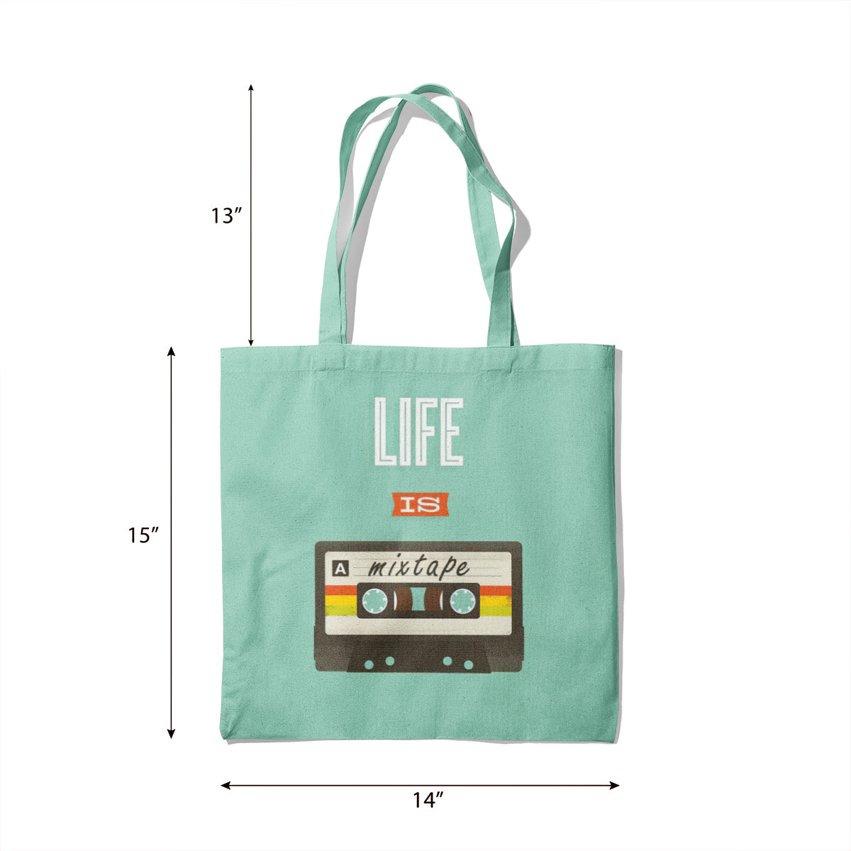 Life is Mixtape Canvas Tote Bag
