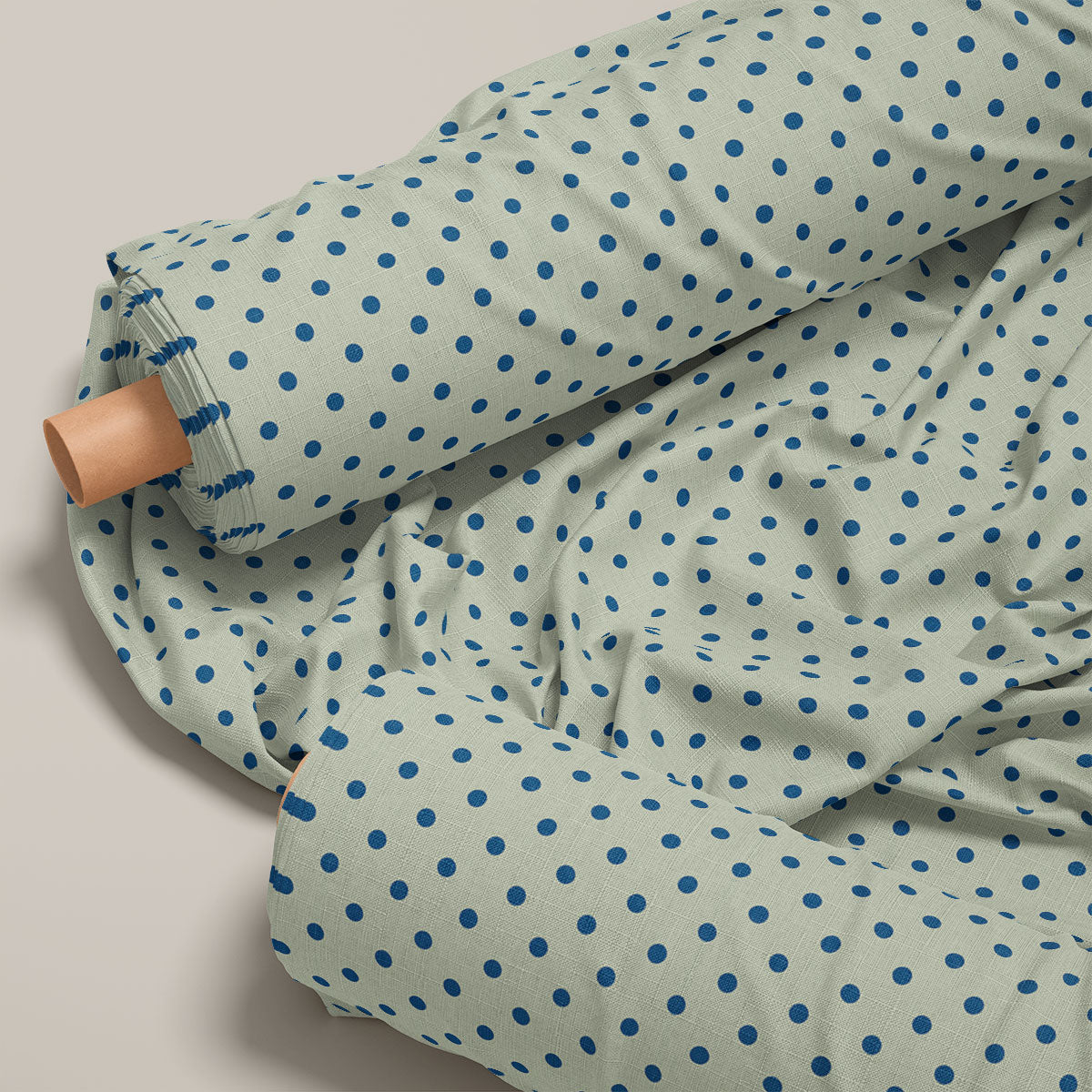 Spanish Green Polka Dots Print