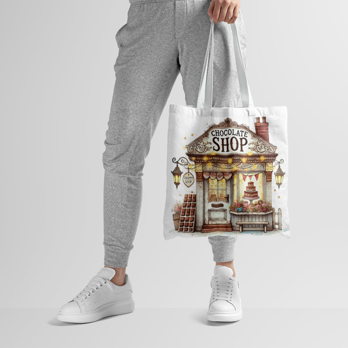 Vintage Chocolate Shop Dessert Lover Tote Bag