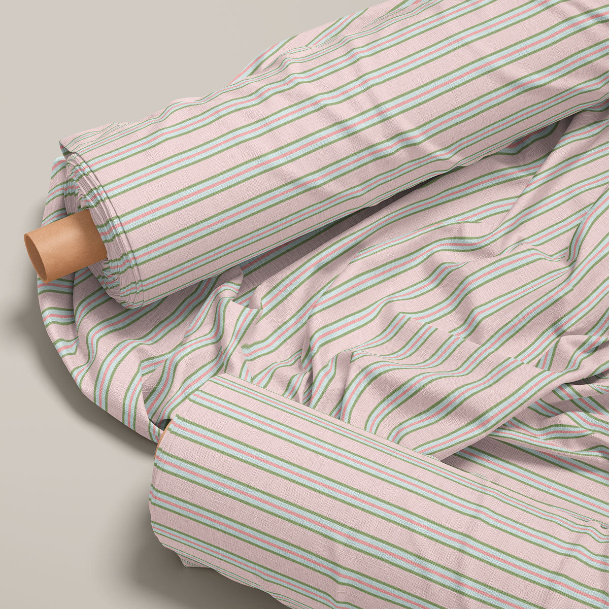 Muddy Green Stripes Print