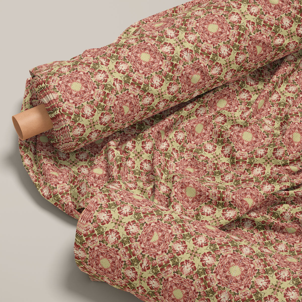 Deep Rose Abstract Floral Print