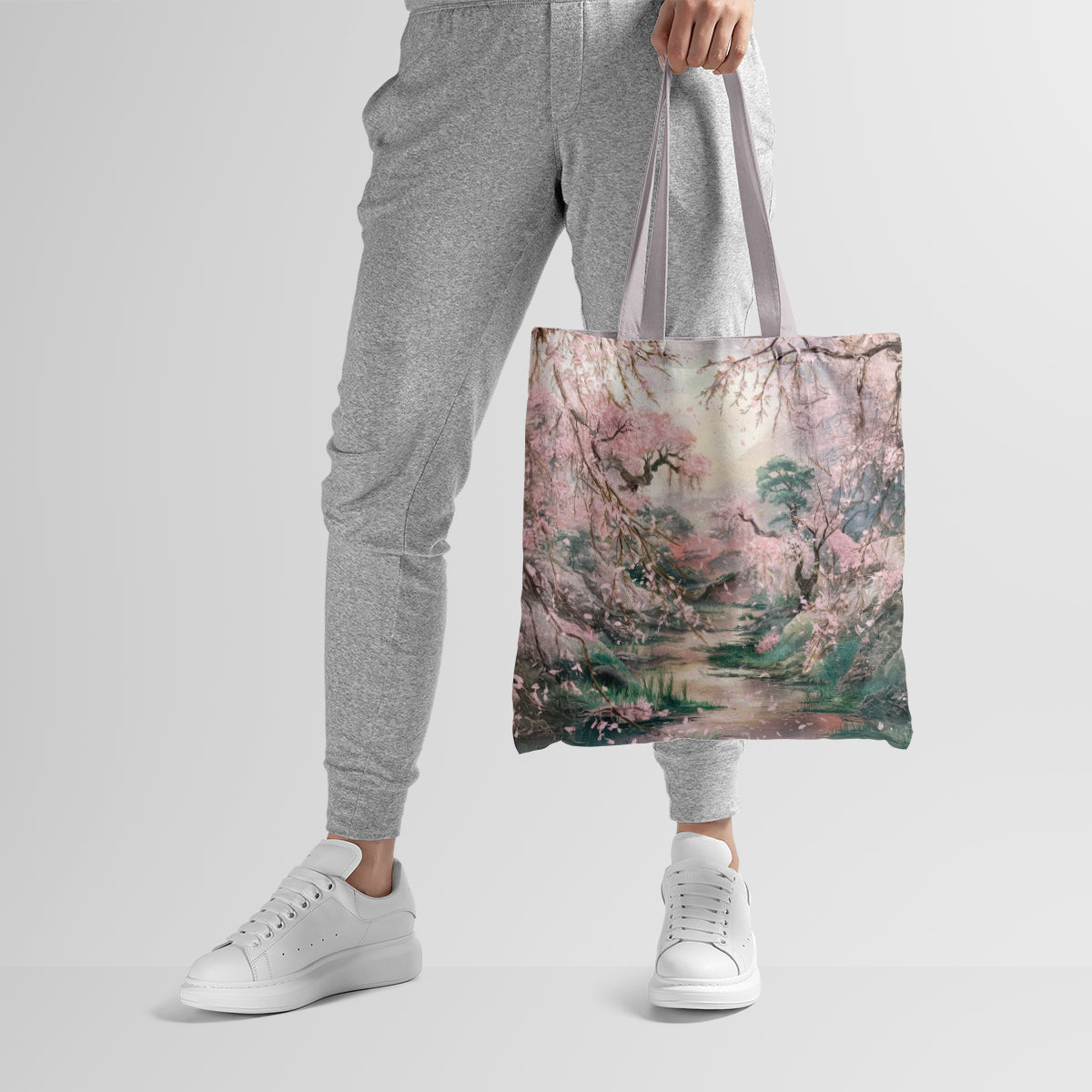 Pink Blossom Spring Valley Scenic Tote Bag