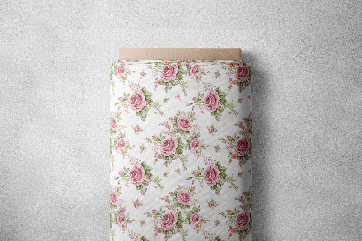 Pink Rose Floral Print