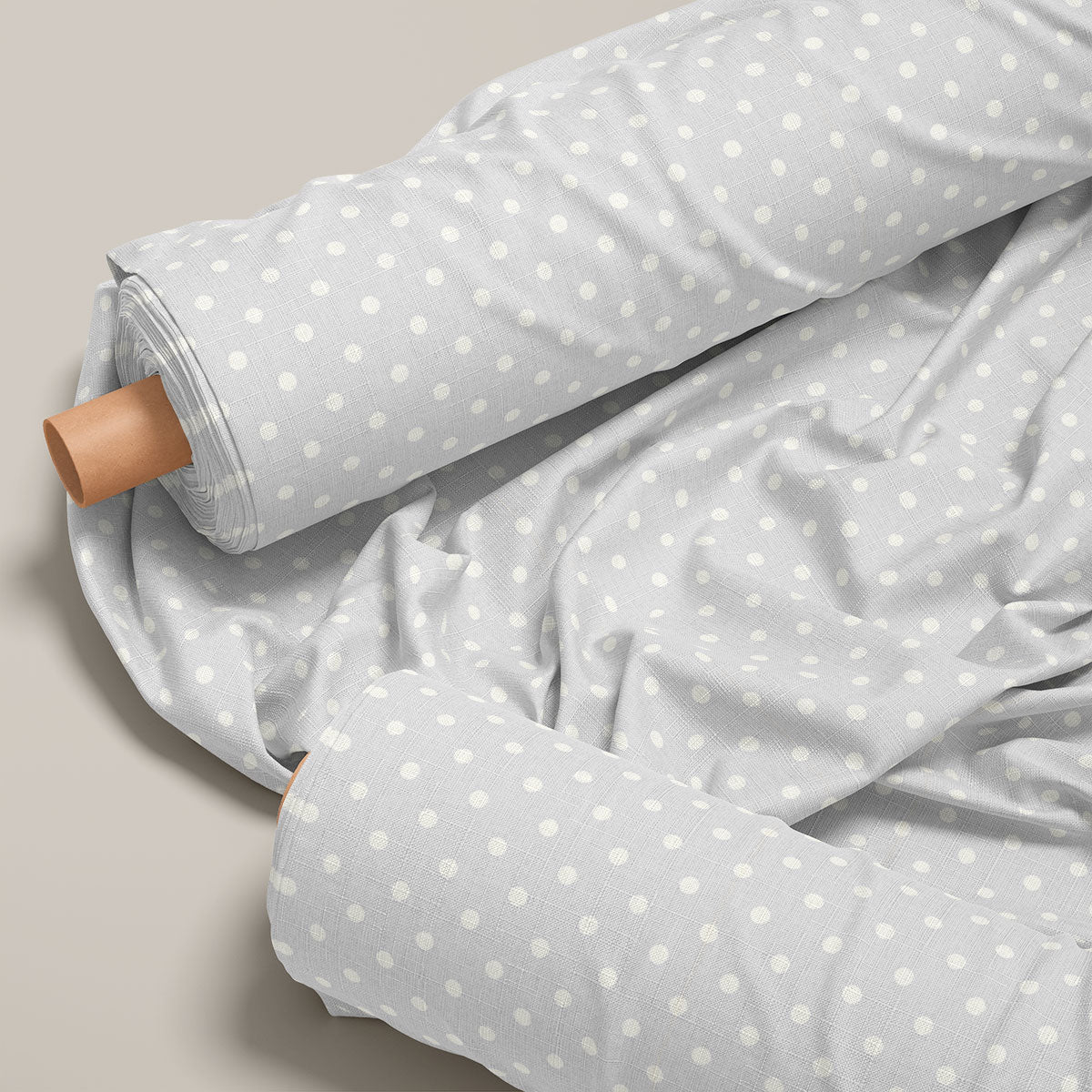 Hit Grey And Pastel Grey Polka Dots Print
