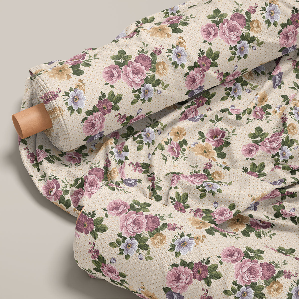 Dark Misty Vintage Roses Floral Print