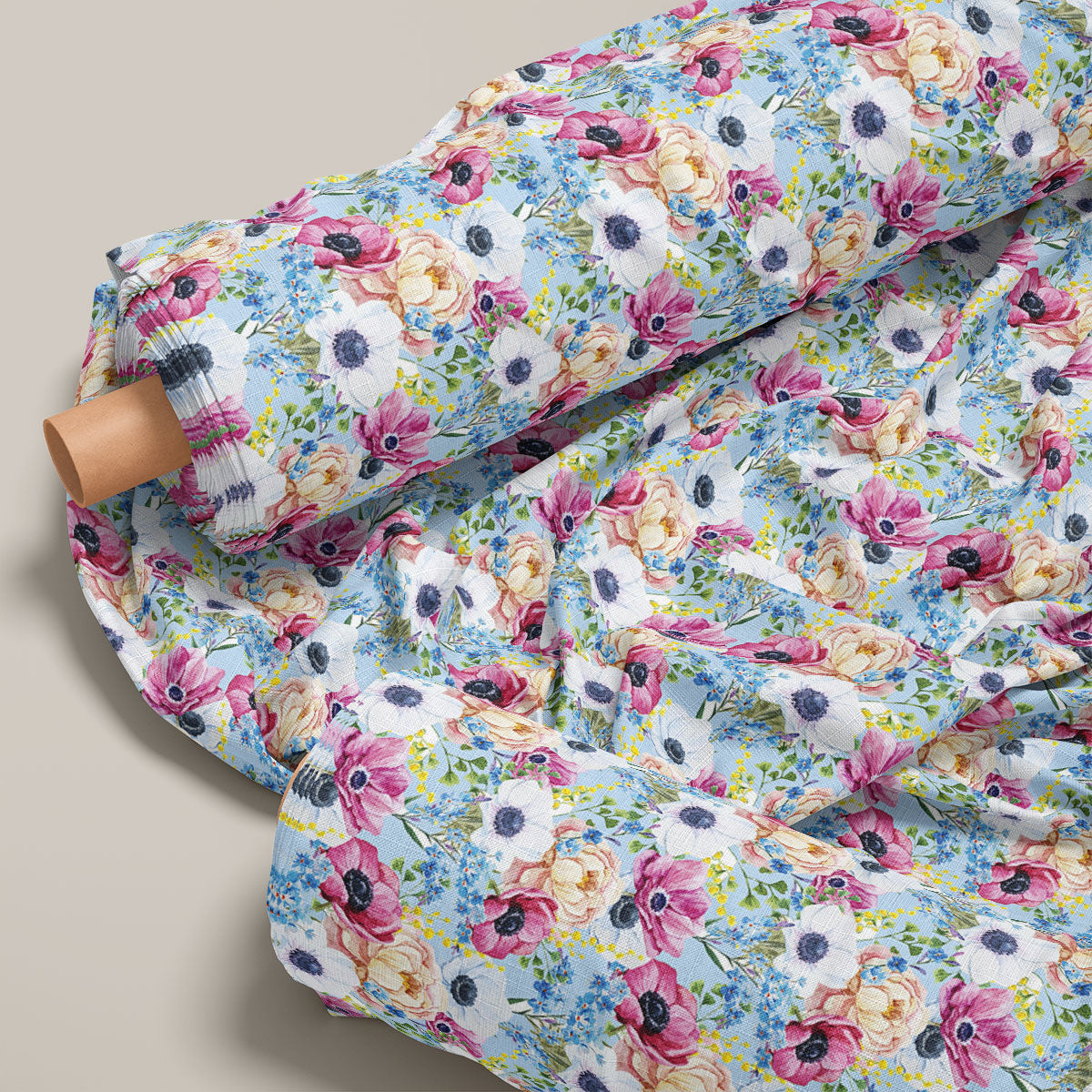 Rock Blue Floral Print