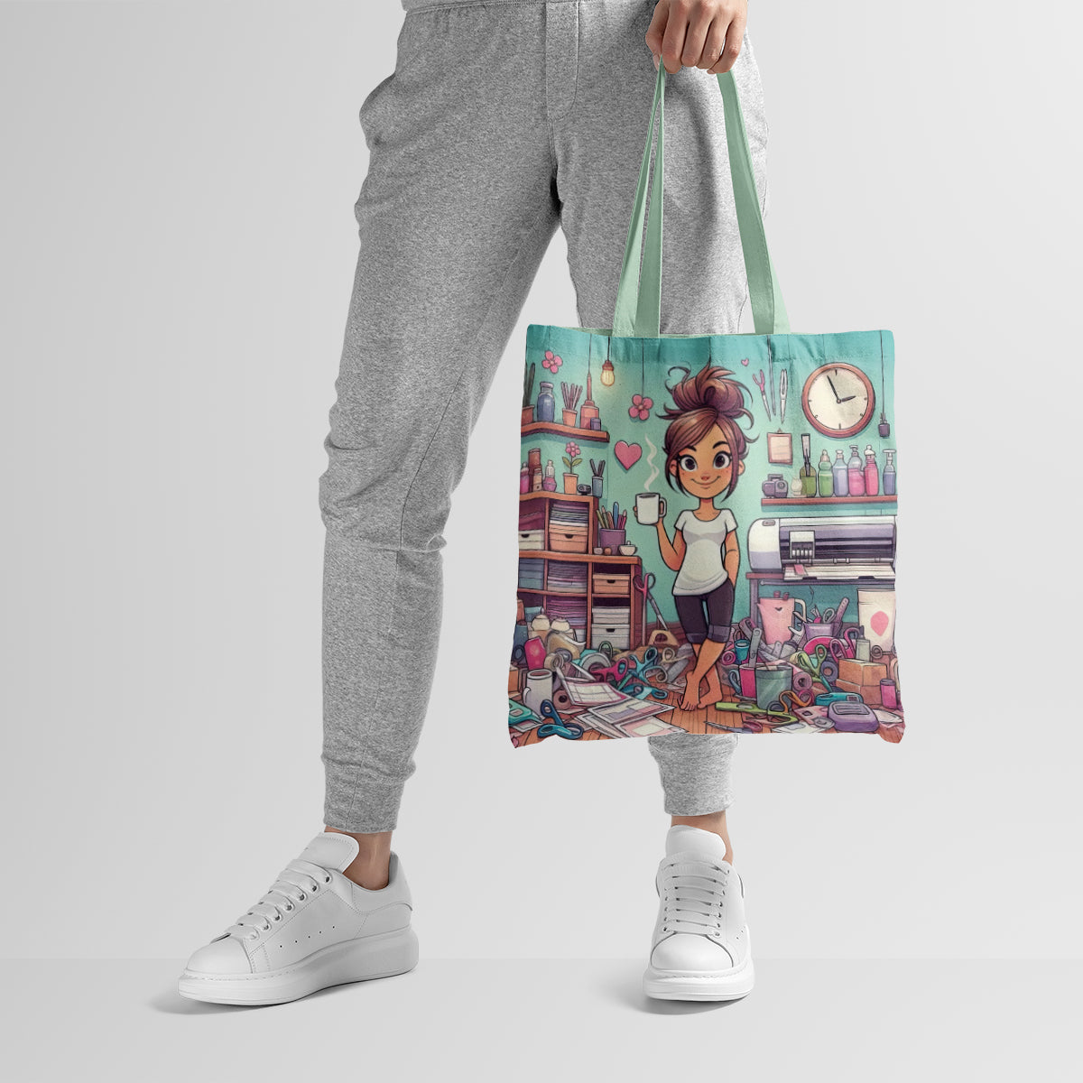 Pastel Workspace Aesthetic Still-Life Tote Bag