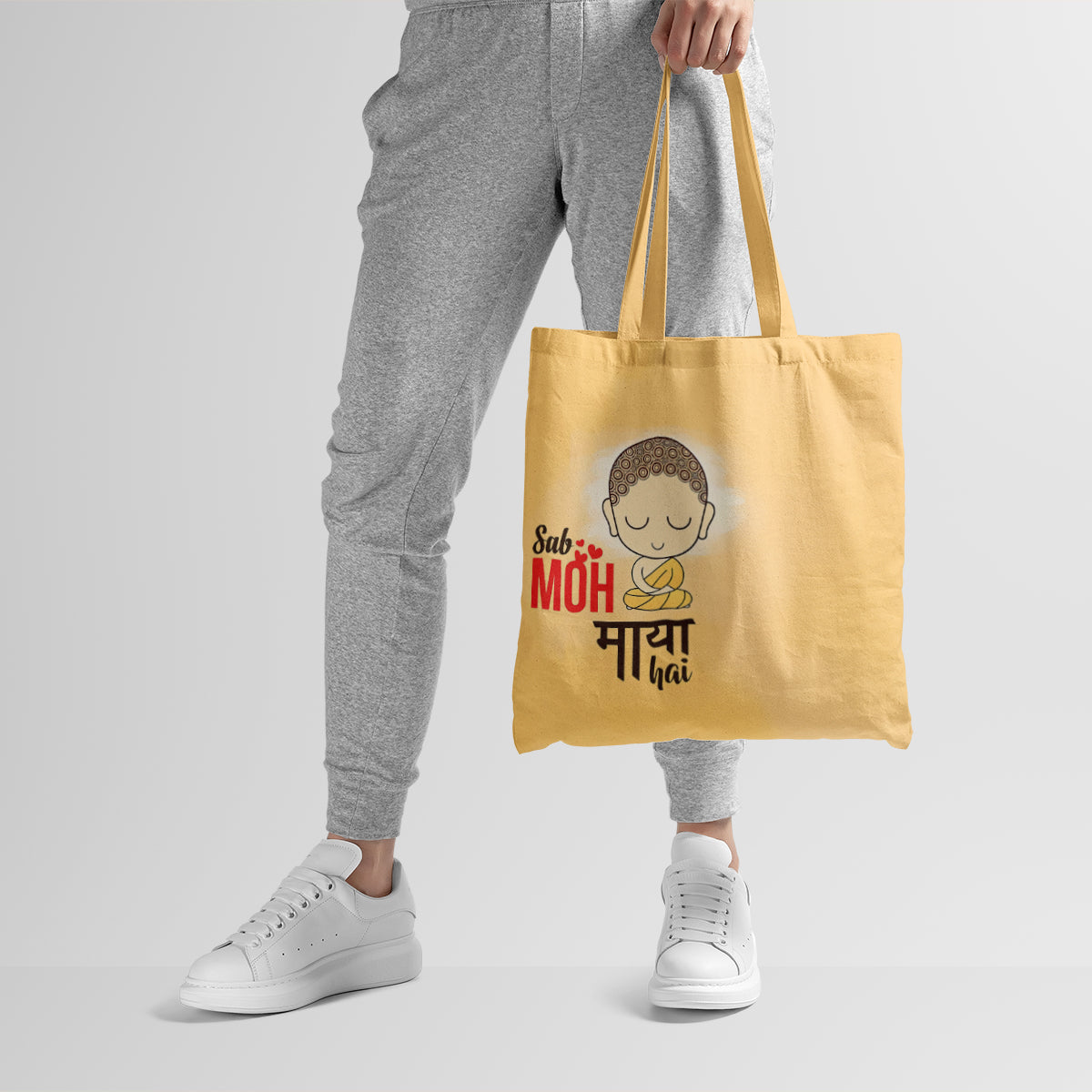 Sab Moh Maya Hai Minimal Buddha Tote Bag