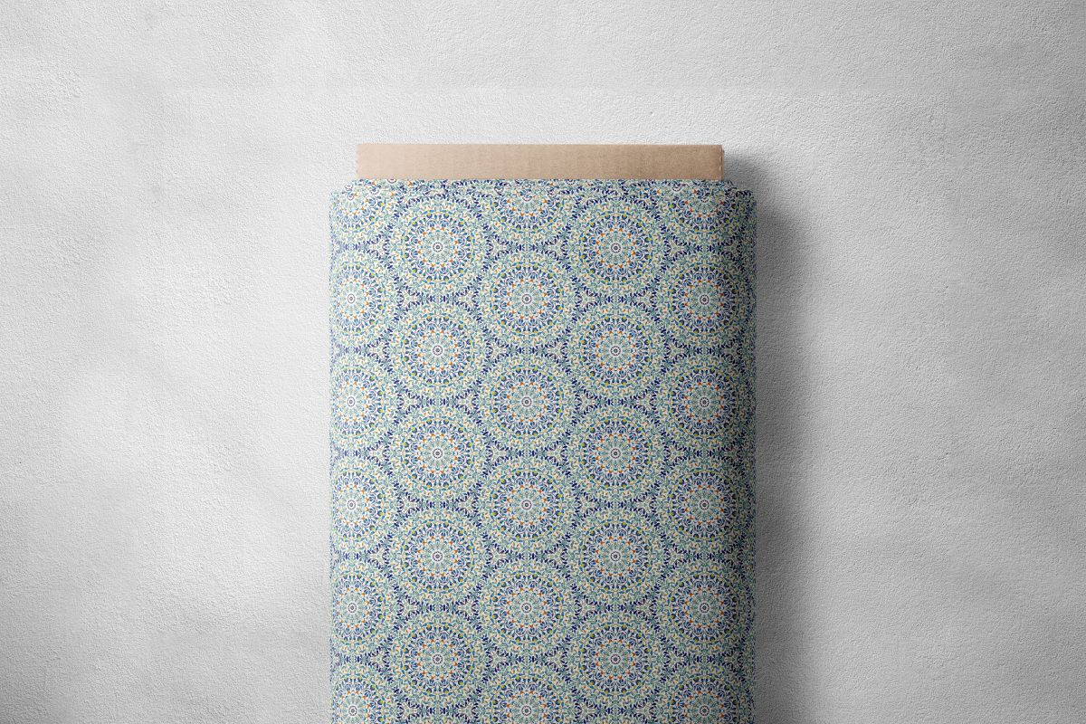 Blue Smoke Pattern Geometric Print