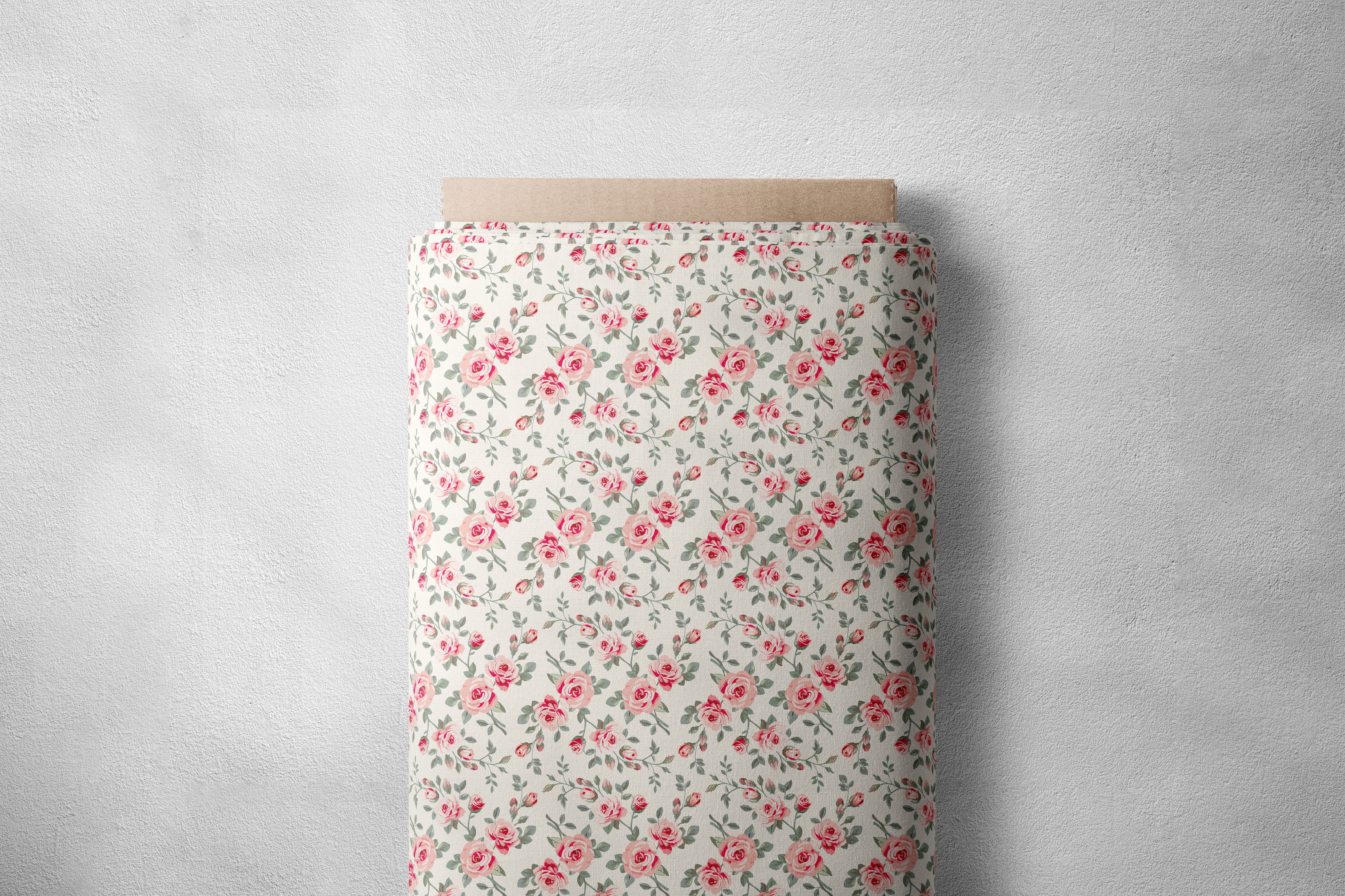 Light Red Rose Floral Print