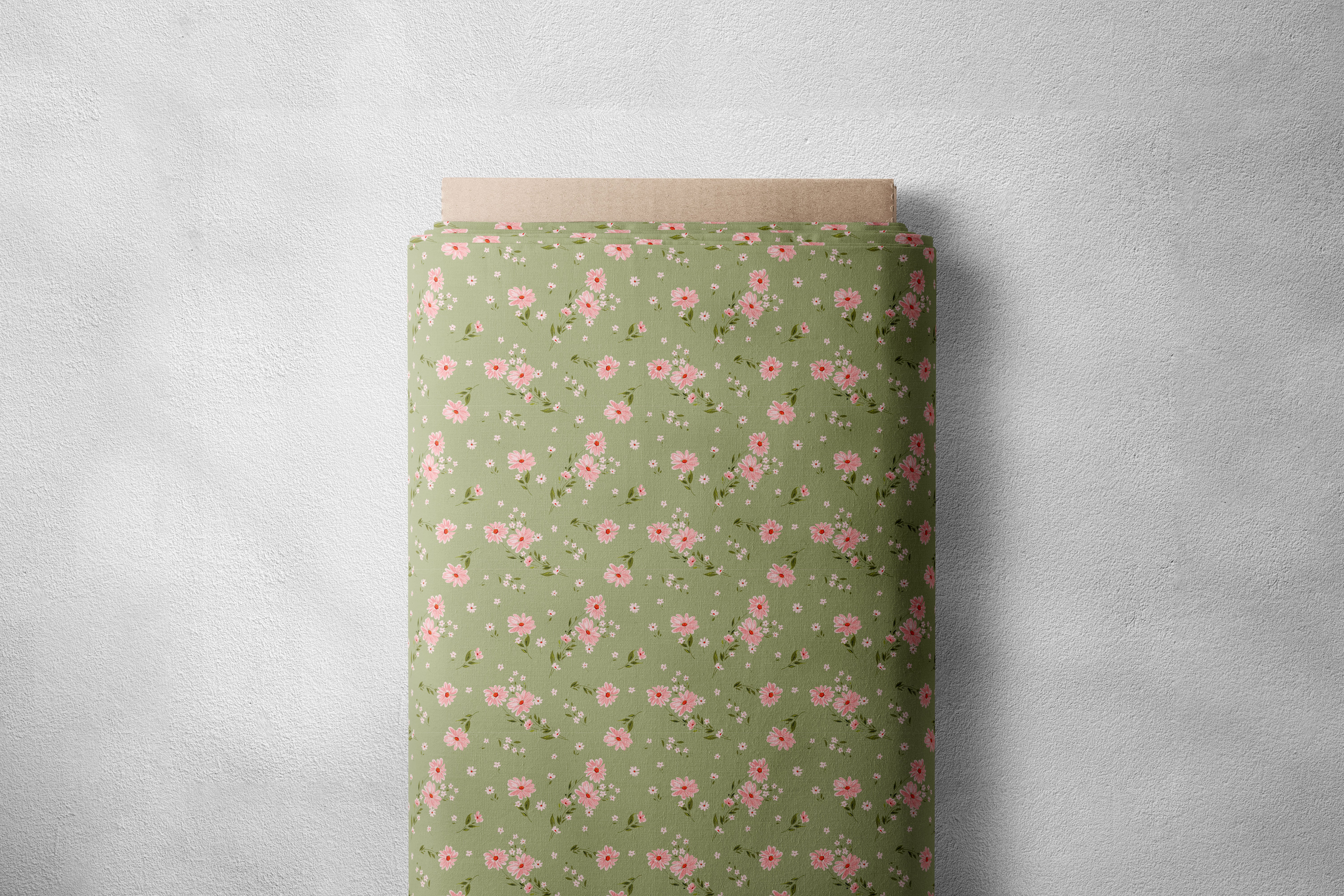 Pale Oyster Vintage Floral Print