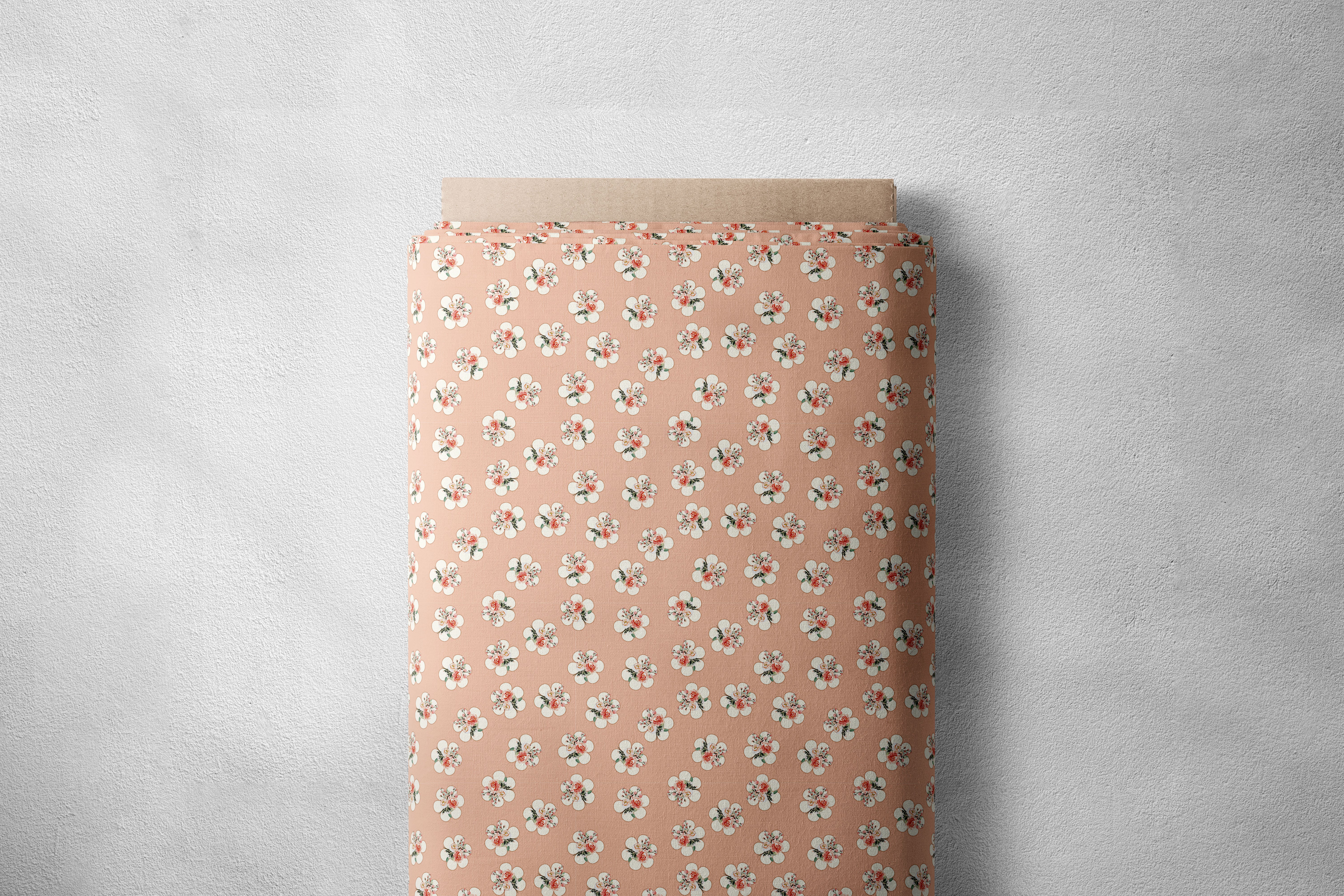 Orange Rose Floral Print