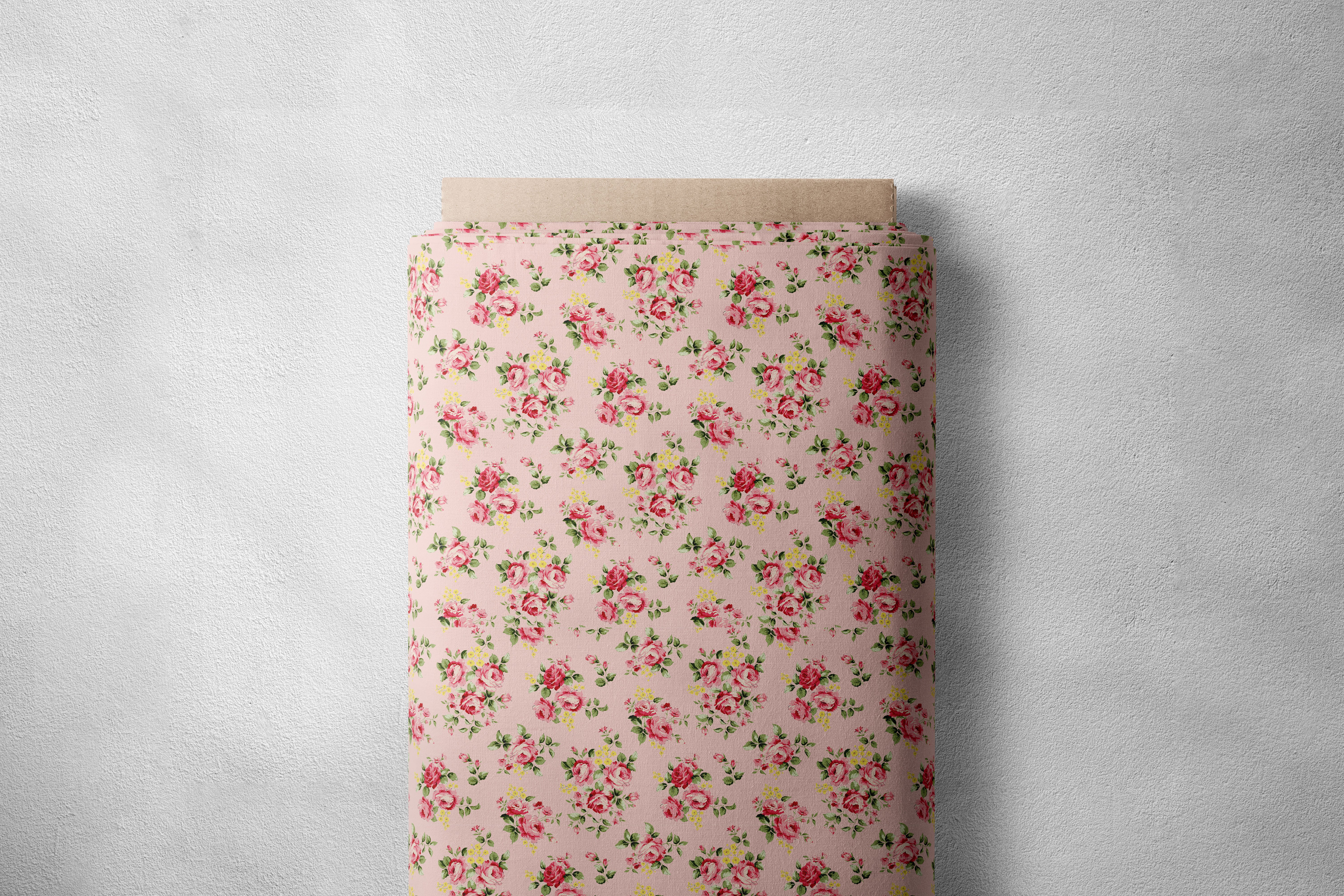 Pastel Magenta Rose Floral Print