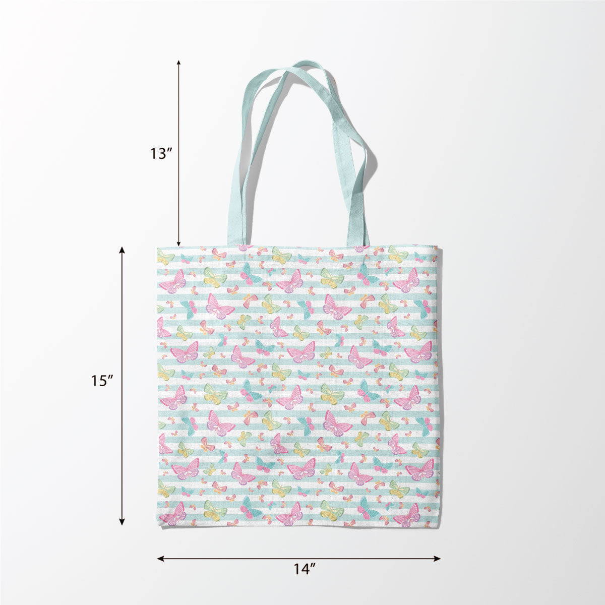 Butterfly Stripes Canvas Tote Bag