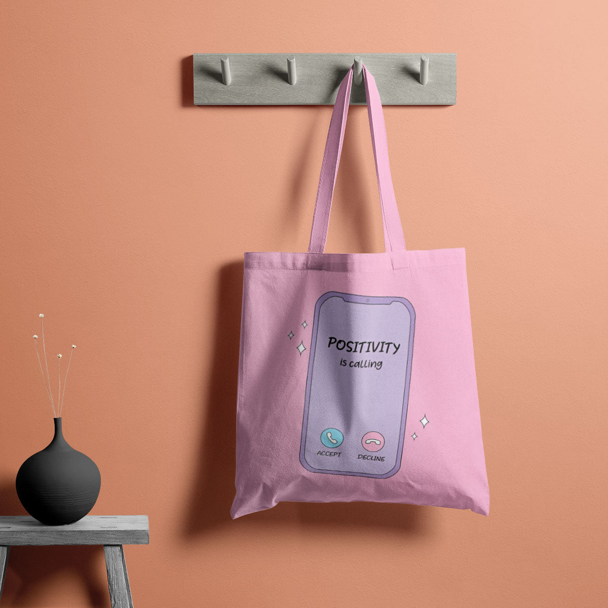 Positivity Canvas Tote Bag