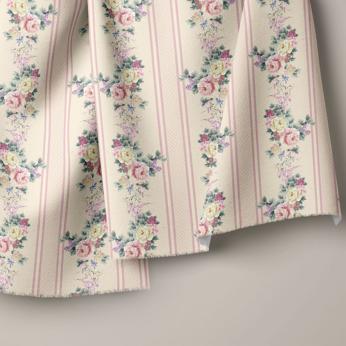 Soft Amber Floral Print