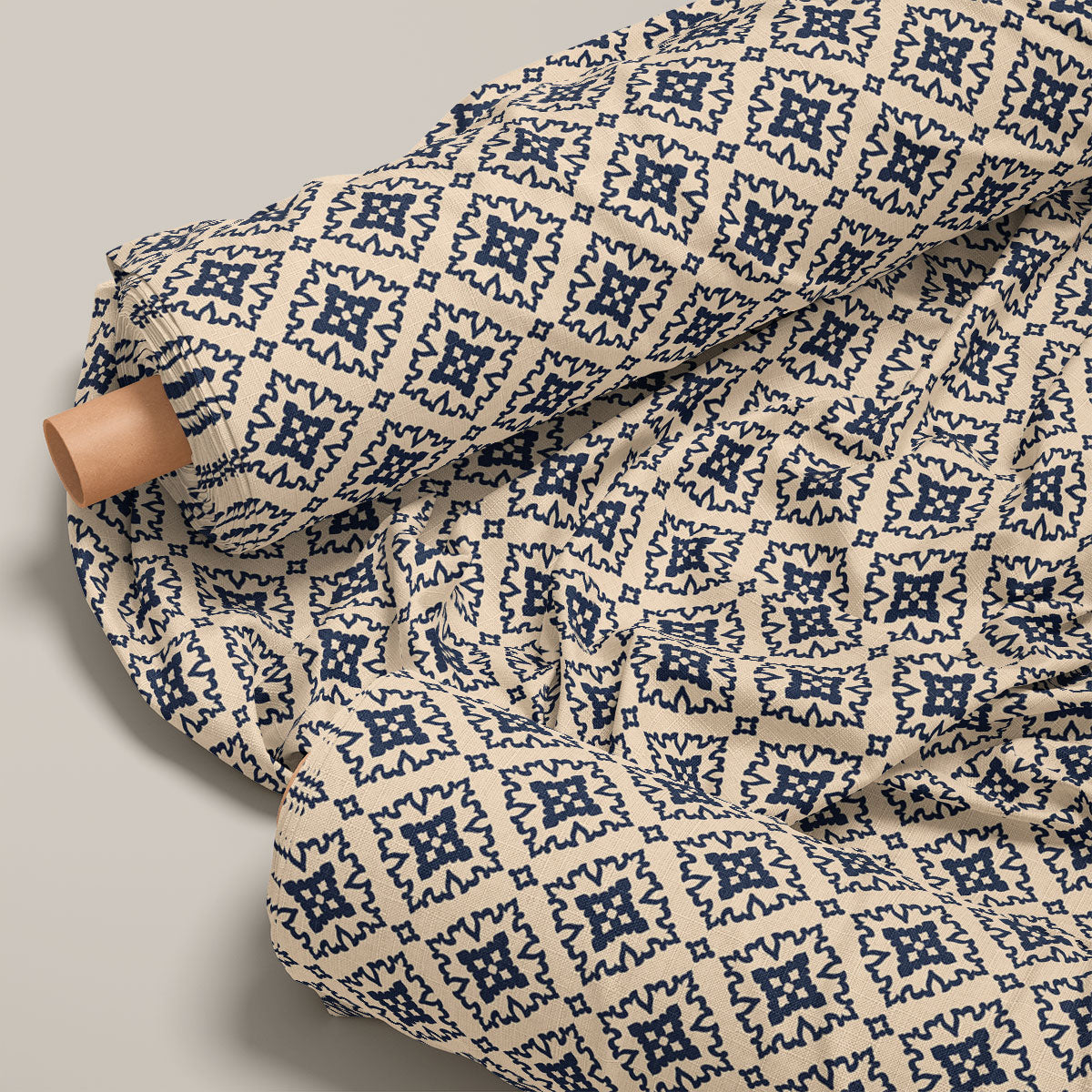 Peach Puff Decorative Ornamental Geometric Print