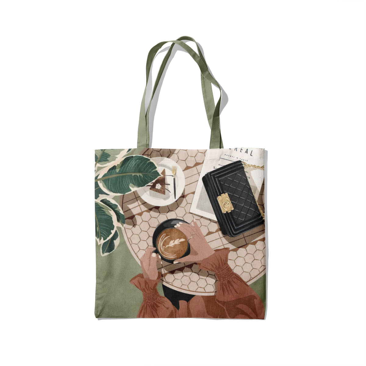 Coffee Break Canvas Tote Bag