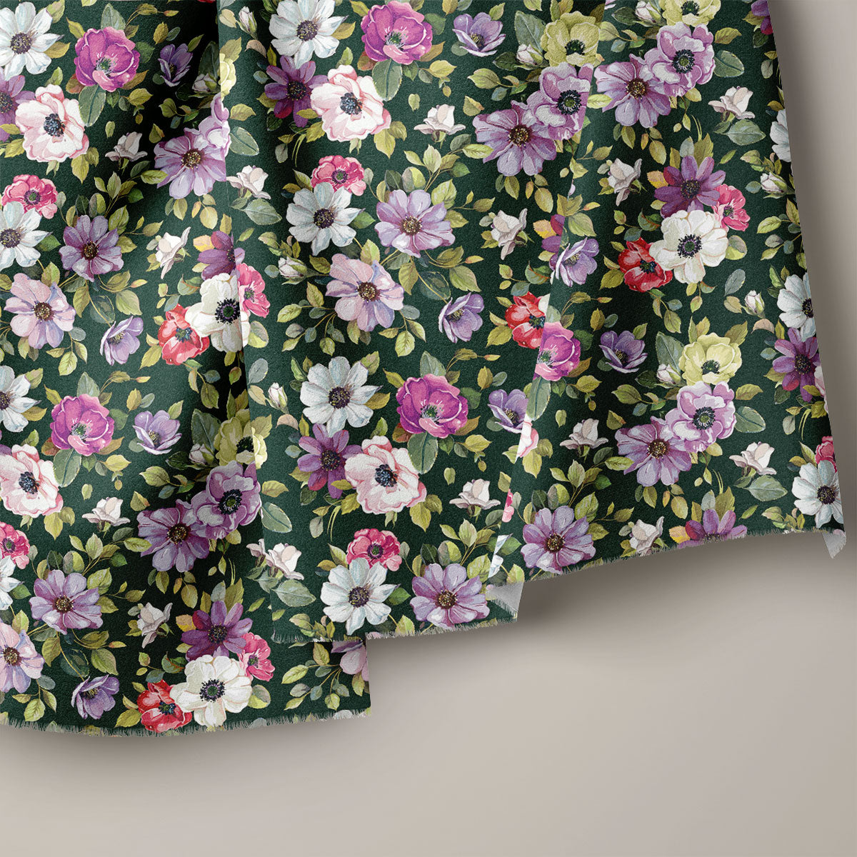 Greyish Purple Daisy Floral Print