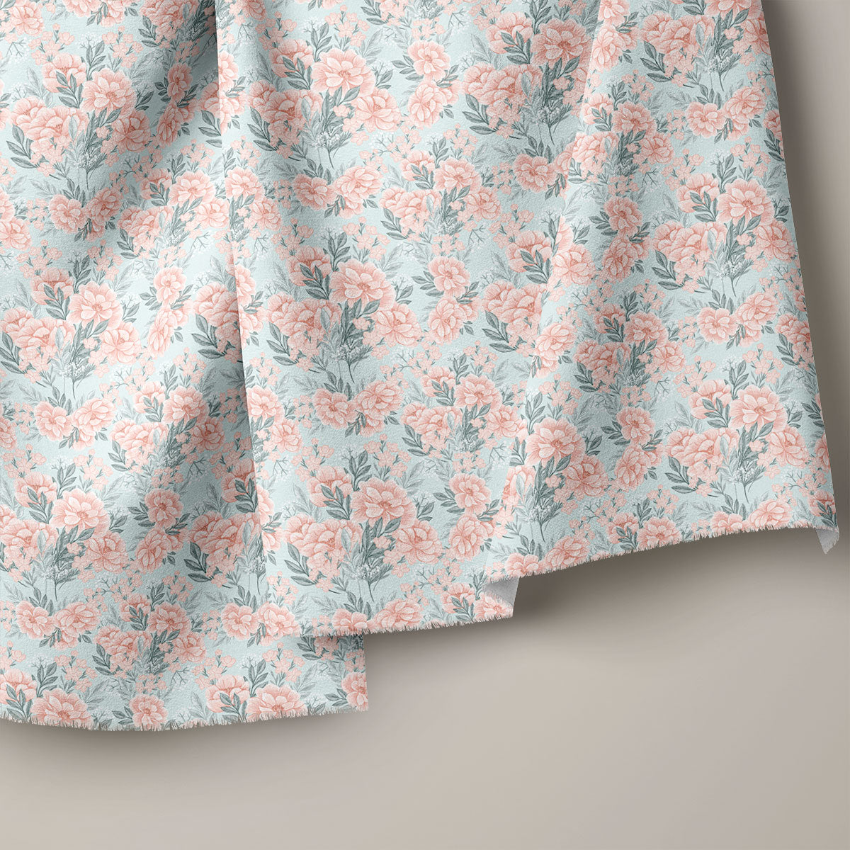 Cadet Blue Ruru Floral Print