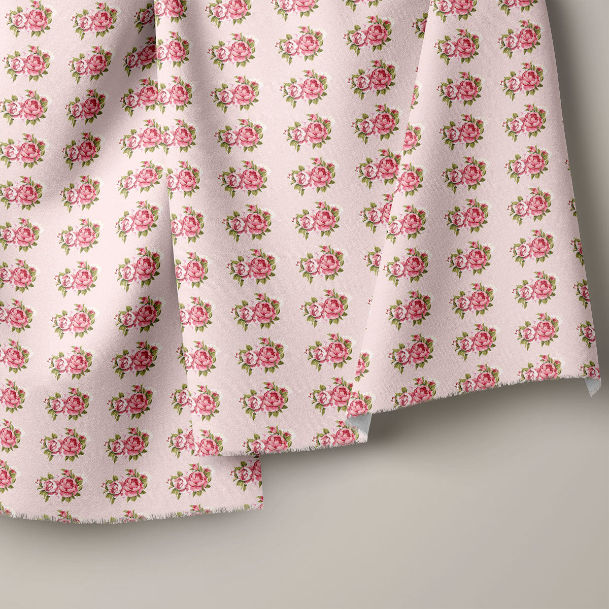 Light Maroon Vintage Roses Floral Print