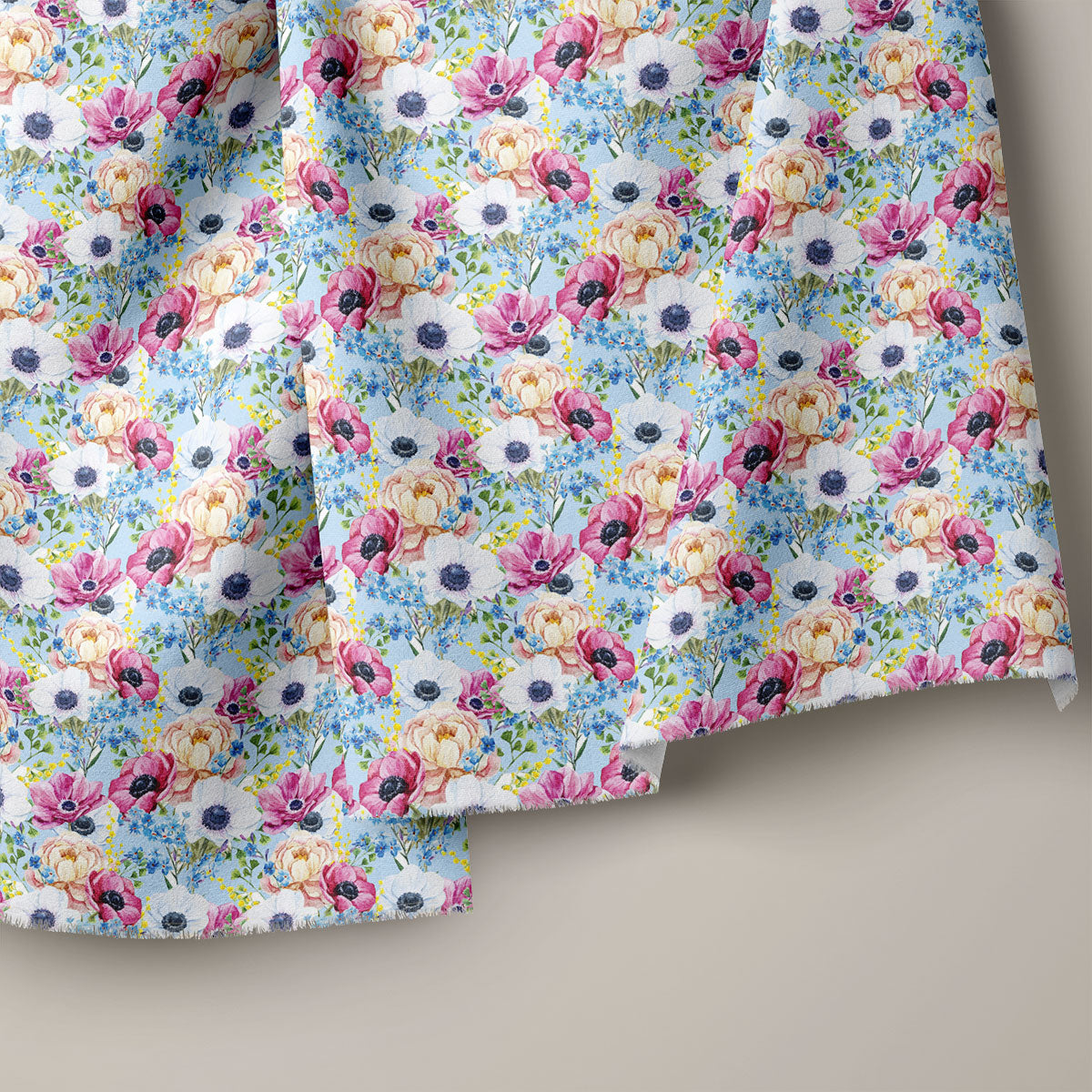 Rock Blue Floral Print