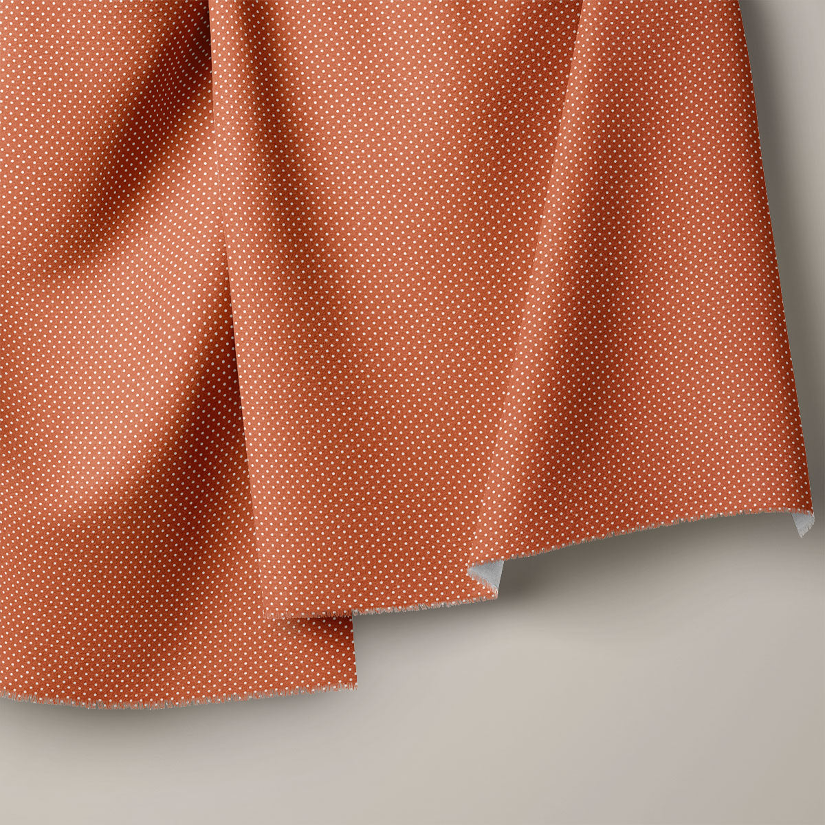 Red Oxide And Grey Goose Polka Dots Print