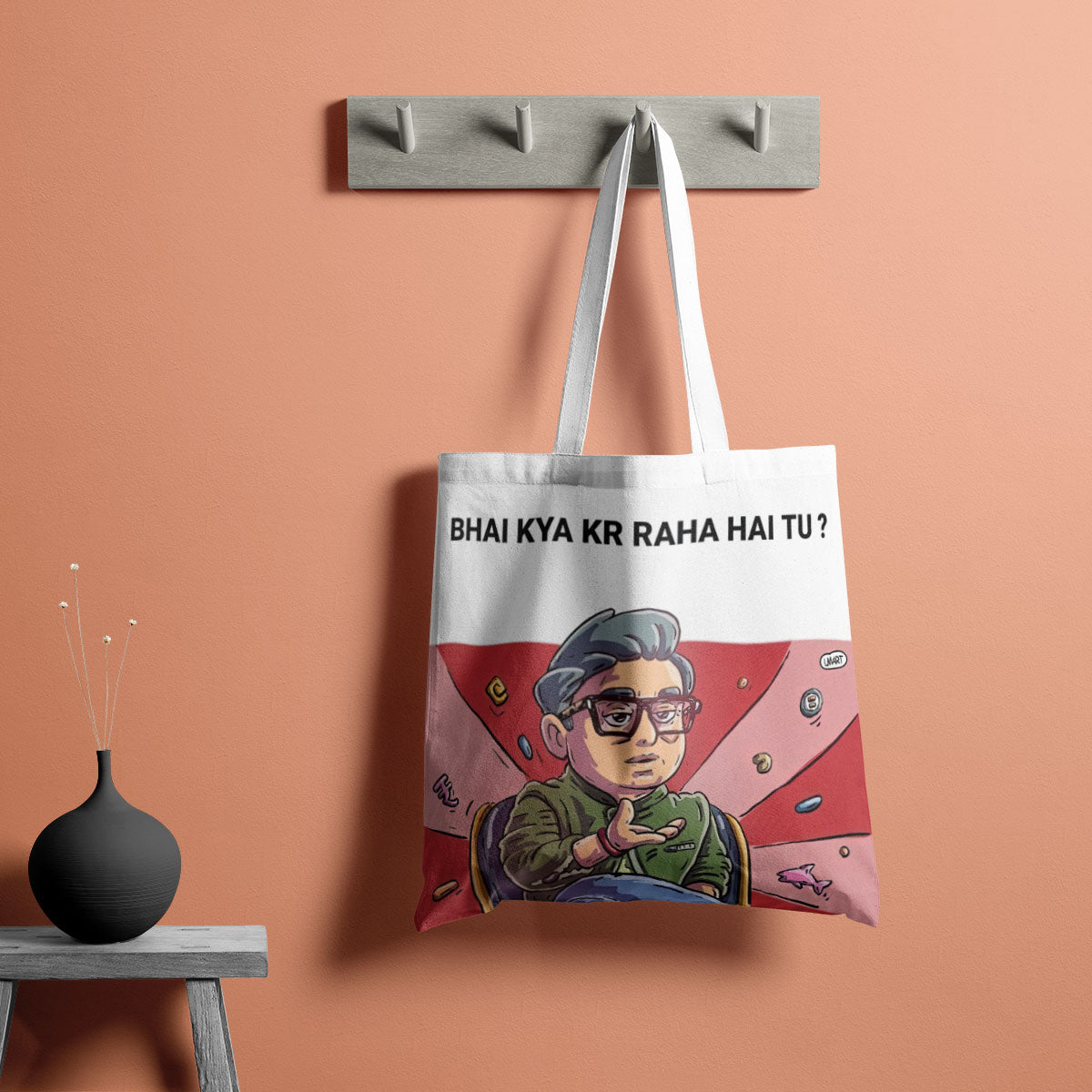 Bhai Kya Kar Raha Hai Canvas Tote Bag