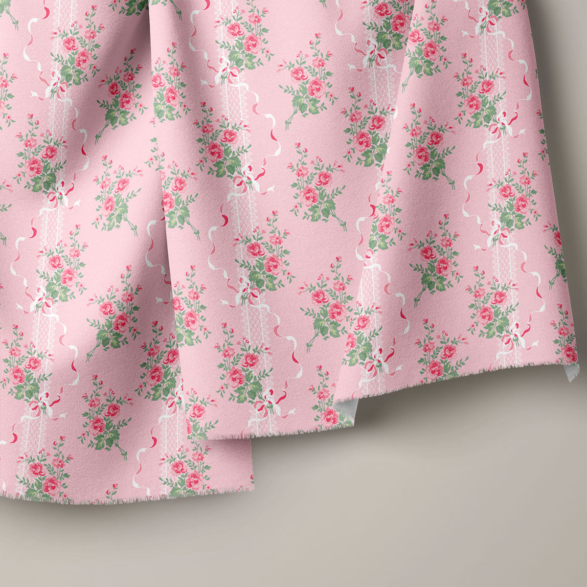 Sea Pink Peonies Floral Print