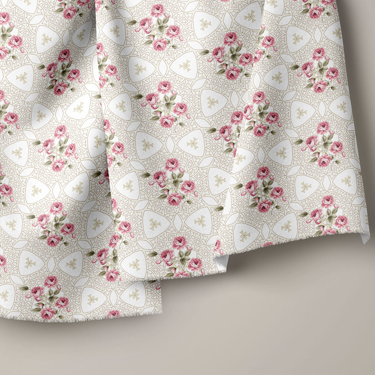 Vivid Auburn Floral Print