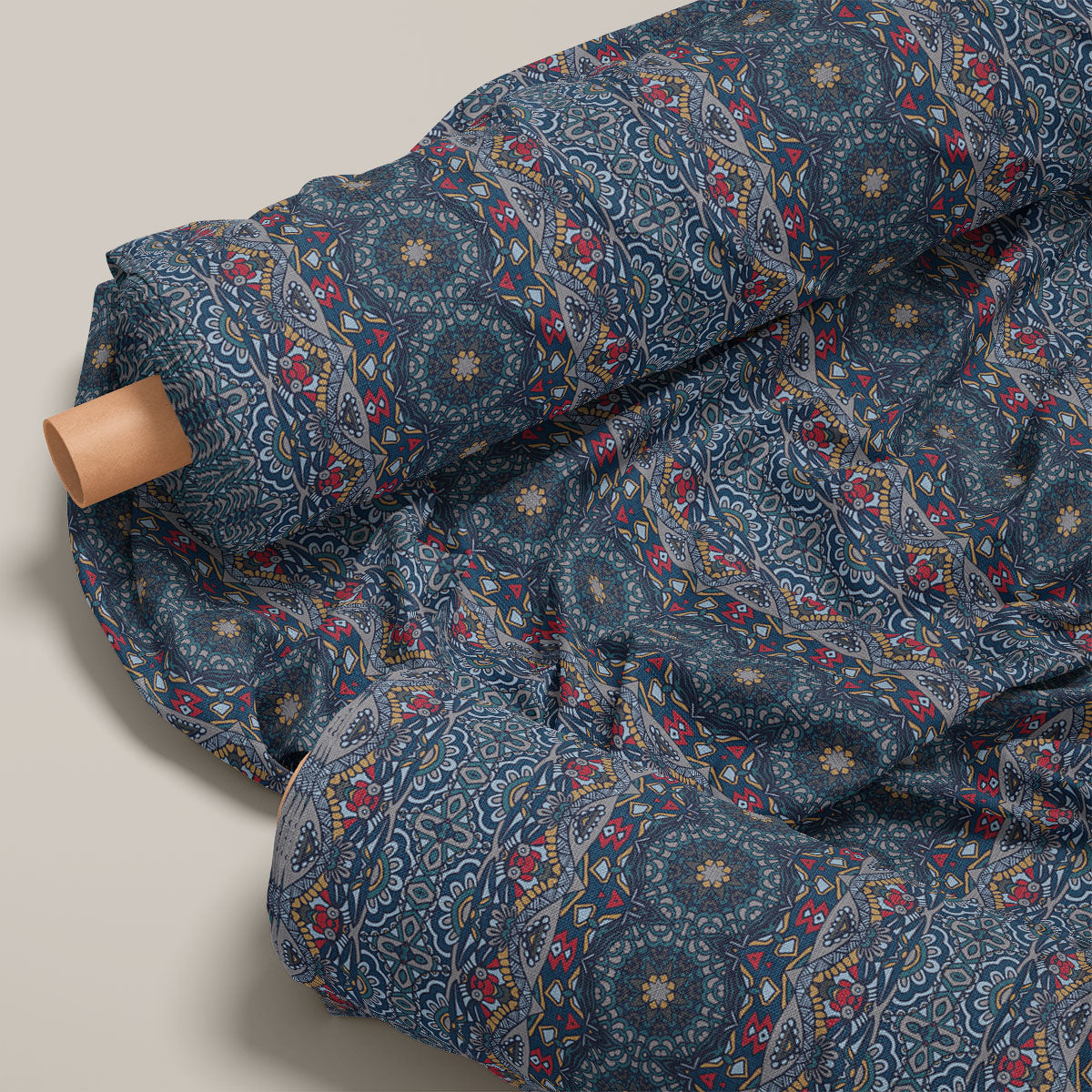 Blue Whale Pattern Geometric Print