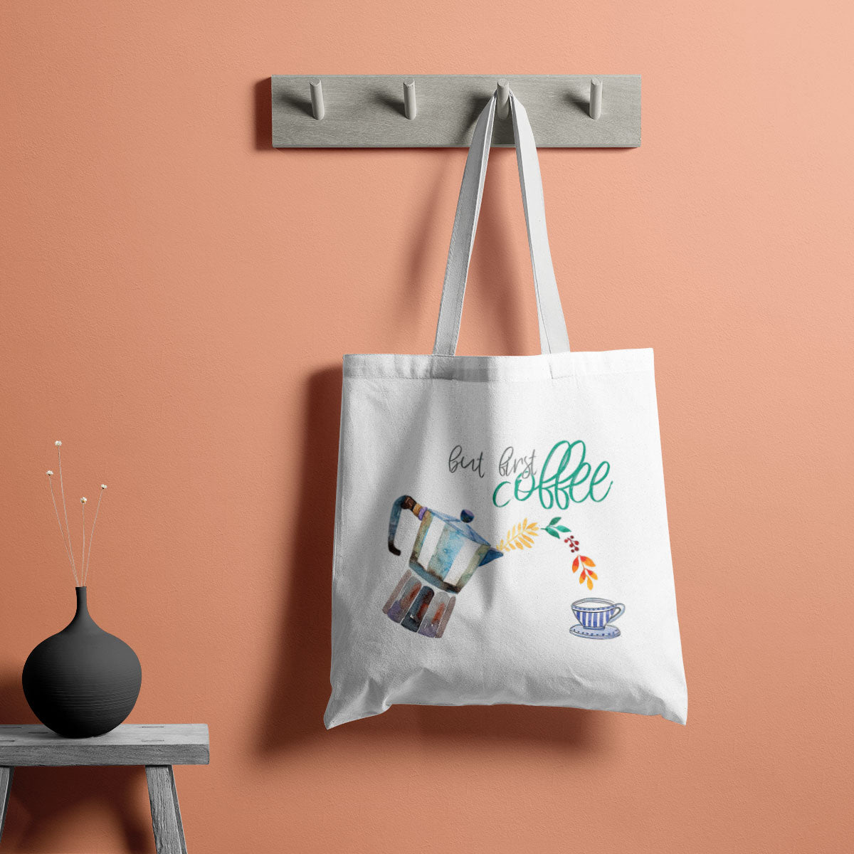 Brewed Awakening Canvas Tote Bag