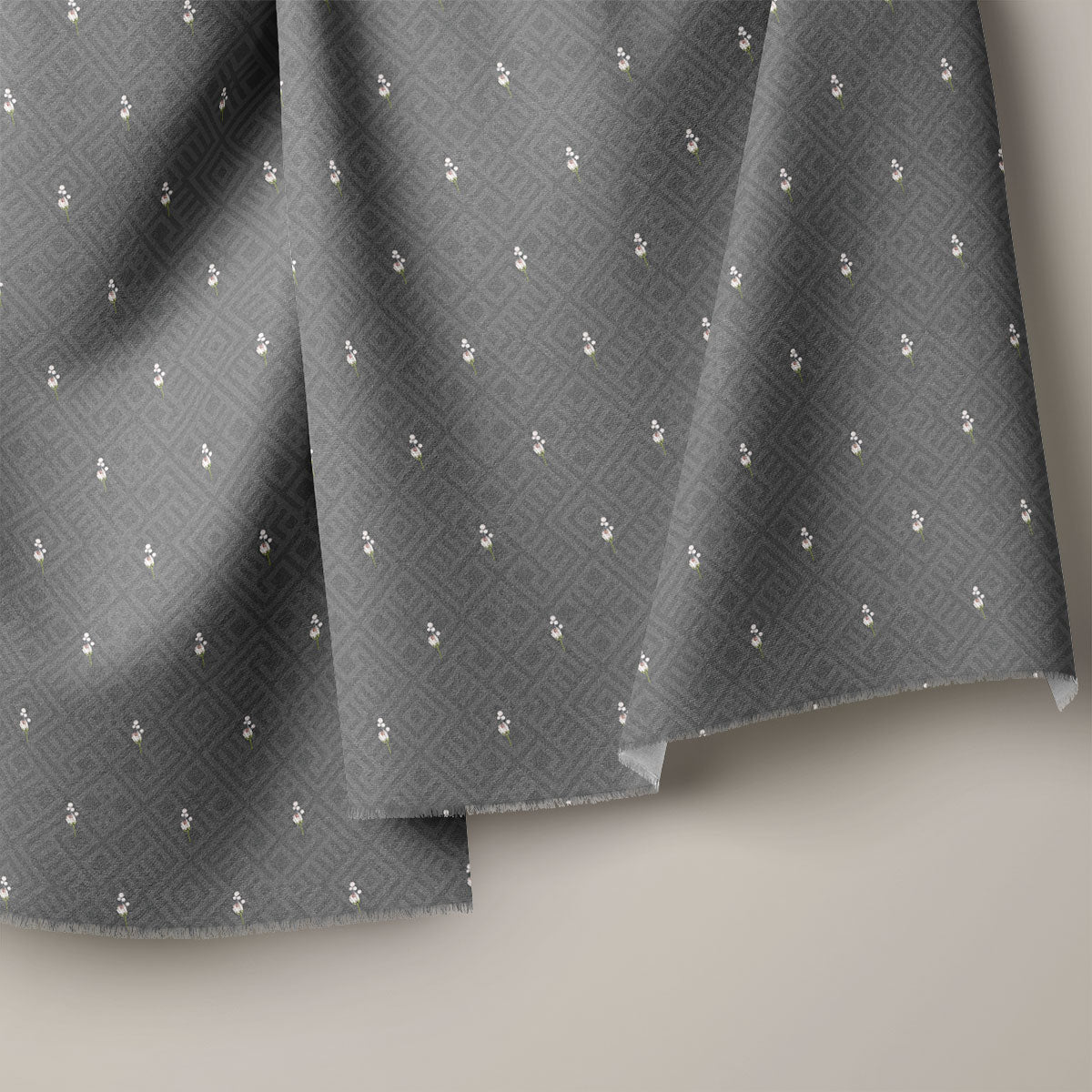 Fuscous Grey Aconite Floral Print