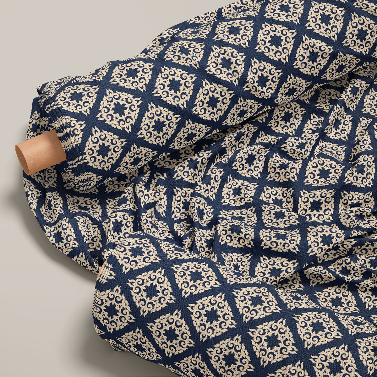 Sunset Damask Pattern Geometric Print