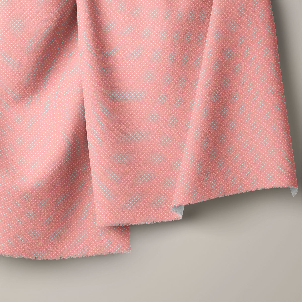 Dark Peach And Grey Nickel Polka Dots Print