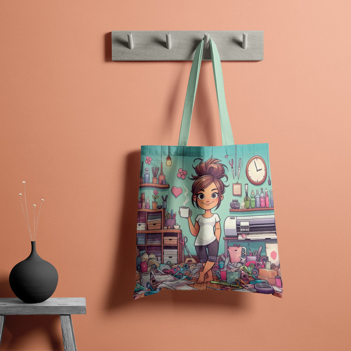 Pastel Workspace Aesthetic Still-Life Tote Bag