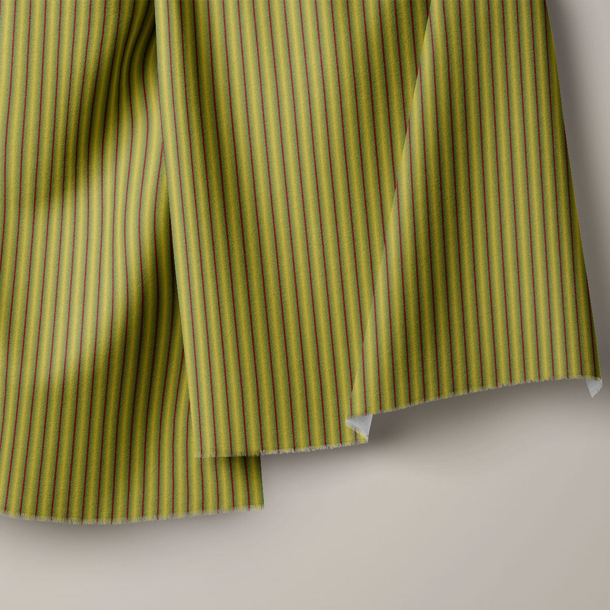 Muddy Green Stripes Print