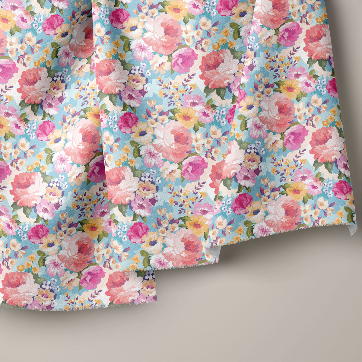 Muted Pink Vintage Rose Floral Print