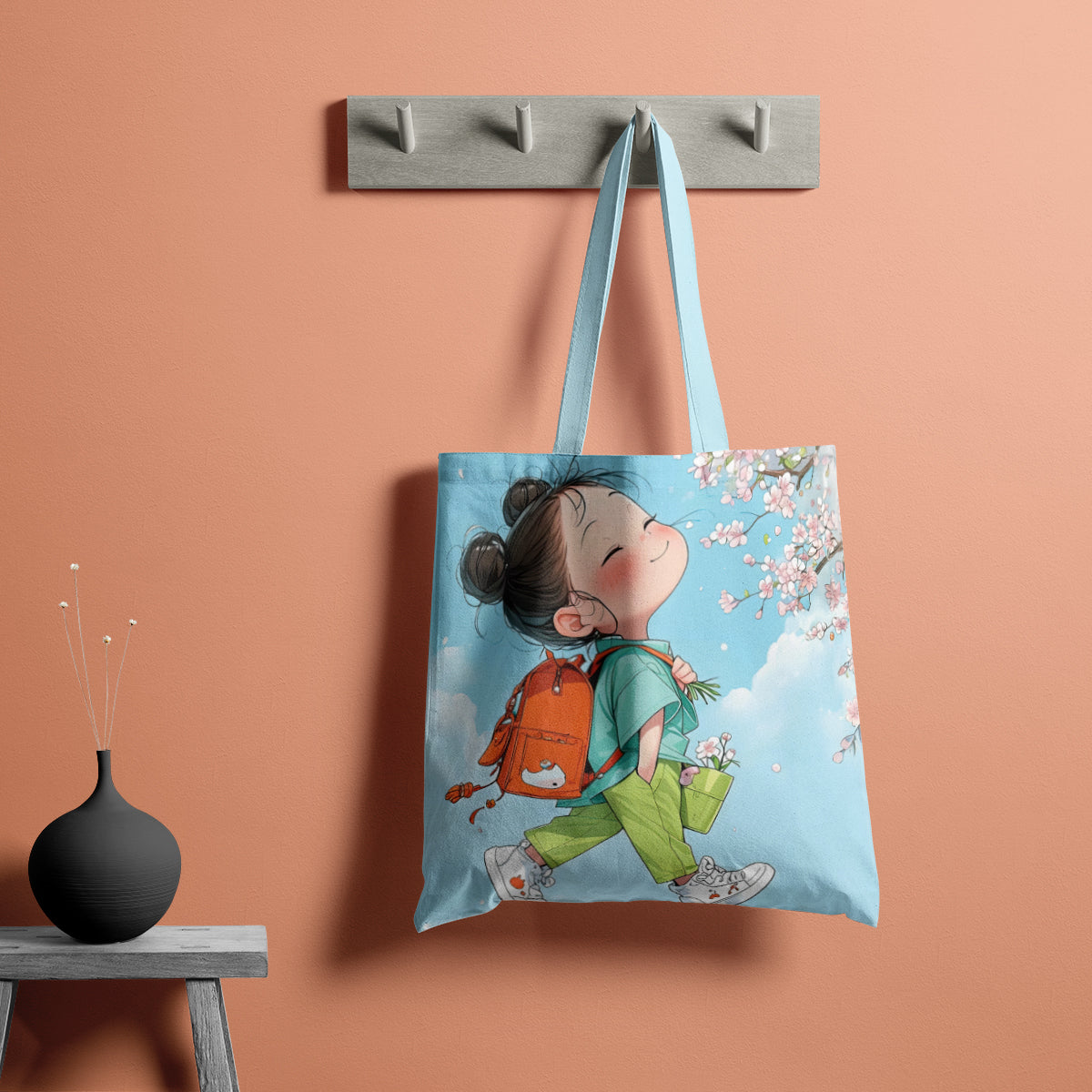 Cherry Blossom Little Wanderer Tote Bag