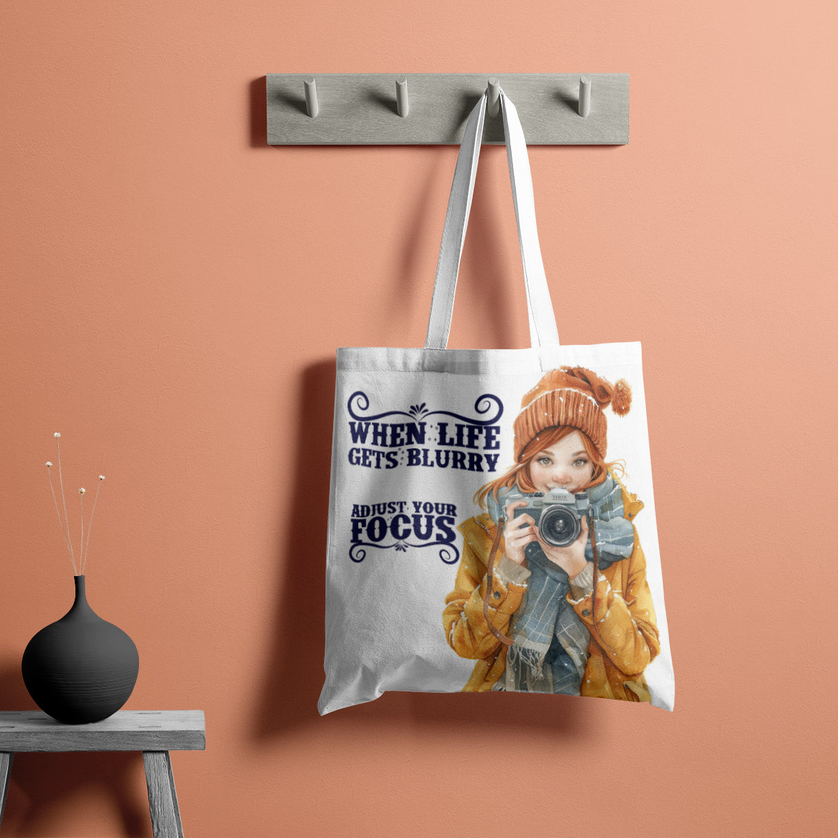 Adjust Your Focus Photographer Quote Tote Bag