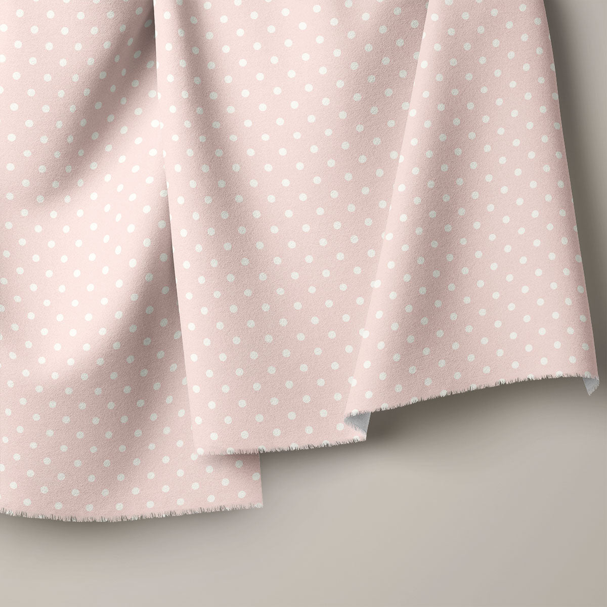 Cavern Pink And White Rock  Polka Dots Print